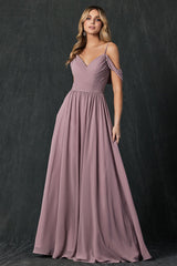 Everlasting Elegance: Flutter Sleeve Formal Bridesmaid Dress for a Timeless Allure
