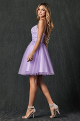 Enchanted Dreams Floral Appliqué Babydoll Short Dress: Ethereal Beauty for Every Occasion