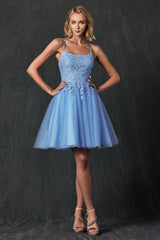 Everlasting Elegance: Floral Appliqué Babydoll Dress for Unforgettable Moments