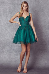 Unveil Your Inner Radiance: Enchanted Evening's Shimmering Glitter Babydoll Dress
