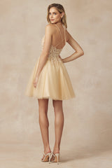 Enchanted Dreams: Ethereal Leaf Lace and Glitter Tulle Dress for Unforgettable Occasions