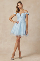 Allure's Embroidered Off-the-Shoulder Dress: A Symphony of Elegance for Romantic Occasions