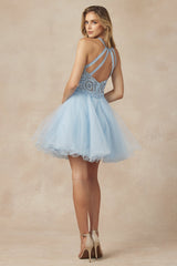 Embrace Summer Charm with XYZ's Flowy Halter Neck Dress