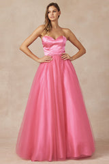 **Allure Bridals' Beaded A-Line Gown: A Vision of Grace and Sophistication**