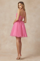 Enchanting Elegance: Shimmering Floral Babydoll Dress for Unforgettable Occasions