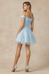 **Willow & Grace: Enchanting Off-the-Shoulder Lace Dress for Graceful Occasions**