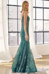 Enchanted Mermaid Gown: Shimmering Sequins, Ethereal Elegance