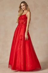 **Enchanting Flower Corset Bodice: A-Line Prom Gown for Unforgettable Occasions**