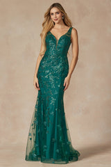 Everlasting Elegance Butterfly Appliqué Prom Dress: Captivating Beauty for Special Occasions