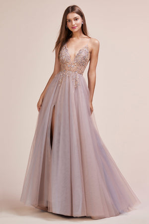 **Enchanted Illusions: Floral Beaded Illusion Bodice Gown for Unforgettable Occasions**