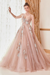 **Enchanted Elegance: Celestial Goddess Tulle A-Line Gown for Divine Allure**