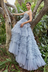 **Regal Elegance Strapless Ballgown: Enchanting Grace for Special Occasions**