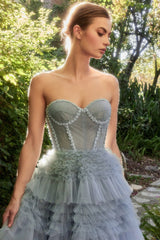 Celestial Couture's Enchanting Strapless Ballgown: A Vision of Regal Elegance