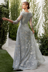 Divine Elegance: Asymmetrical Pleated Gown for a Sophisticated Statement