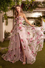 Everlasting Grace: Embrace Allure with an Organic Floral Gown
