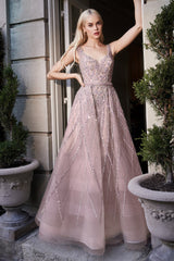 Divine Elegance: Enchanting Gown with Intricate Beadwork and Lattice-Like Skirt
