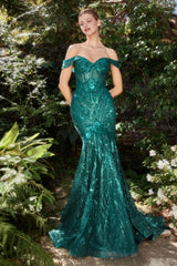 Enchanting Bridal: Shimmering Off-the-Shoulder Mermaid Gown for Unforgettable Moments