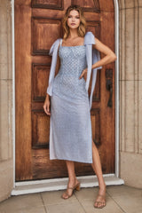 Allure's Enchanting Lattice-Beaded Gown: A Vision of Elegance for Formal Occasions