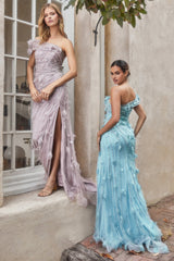 Shimmering Elegance: Captivating Gown with Intricate Beadwork and Allure