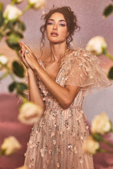 **Royal Elegance: Captivating Embroidered Dress for Unforgettable Occasions**