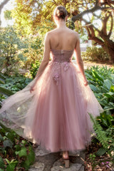 Celestial Elegance: Captivating Strapless Floral Lace Gown for Unforgettable Moments