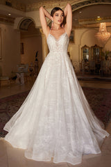 Cinderella Divine: Enchanting Lace Gown for Timeless Elegance (A1102W)