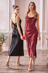Cinderella Divine's Enchanting Tintealength Sheath Dress for Bridesmaids and Maids of Honor