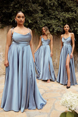 Cinderella Divine: Embody Celestial Charm in a Sleek Long Dress