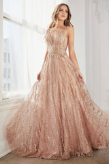 **Cinderella Divine C32: Shimmering Lace and Sequins for an Enchanting Entrance**