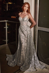 **Cinderella Divine CB046: Enchanting Floral Appliqué Masterpiece for Unforgettable Occasions**