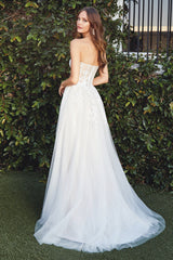 Enchanting Cinderella Divine Gown: Strapless Radiance for Special Occasions