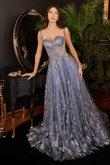 Cinderella Divine CB102: Shimmering Glitter Gown for Enchanting Occasions