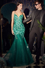 Cinderella Divine's Enchanting Trumpet Gown: Shimmering Elegance for Formal Occasions