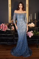 Captivating Charm: Cinderella Divine's Shimmering Off-Shoulder Masterpiece