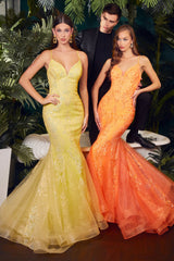 Captivating Glamour: Cinderella Divine CC2279 Mermaid Gown for Enchanting Occasions