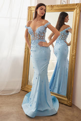 Captivating Cinderella Divine Gown: Intricate Floral Appliques and Shimmering Beadwork (CC8952)