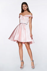 Cinderella Divine's Enchanting Satin Cocktail Dress: Radiate Confidence and Captivate Hearts