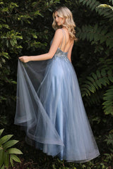 Cinderella Divine: Shimmering Beaded Appliqué Dress for Enchanting Occasions
