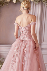 Enchanted Floral Ball Gown by Cinderella Divine: Experience Captivating Elegance