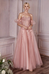 Enchanted Elegance: Cinderella Divine's Floral Lace and Beaded Masterpiece