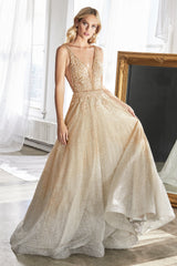 Enchanted Ombre: Cinderella Divine's Captivating CD208 Evening Gown