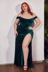 Indulge in Cinderella Divine's Enchanting Velvet Gown: CD236C