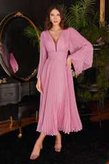 Cinderella Divine: Enchanting Pleated Chiffon Dress for Timeless Elegance