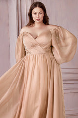 Enchanting Gossamer Elegance: Cinderella Divine's Captivating Gown for Special Occasions
