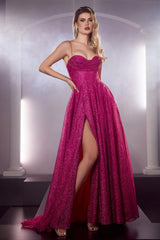 **Enchanted Elegance: Cinderella Divine's Shimmering Glitter Gown**