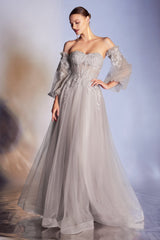 Cinderella Divine CD948: Embroidered Enchantment for Your Special Day