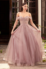 Cinderella Divine CD961: Enchanting Off-Shoulder Gown for Memorable Occasions