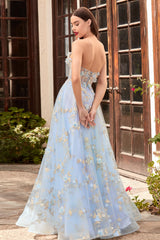 **Cinderella Divine CD963: Enchanting Floral Appliqué Gown for Unforgettable Occasions**