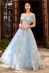 **Cinderella Divine CD963: Enchanting Floral Appliqué Gown for Unforgettable Occasions**