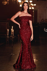 Cinderella Divine CD980: Enchanting Sequin Mermaid Gown for Unforgettable Occasions